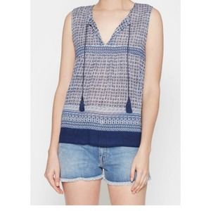 Soft Joie Adralina Tassel Top Blue Size Small